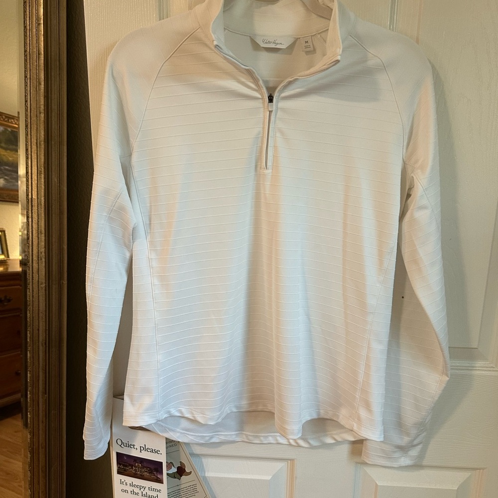 Walter Hagen White Women's Quarter Zip Pullover